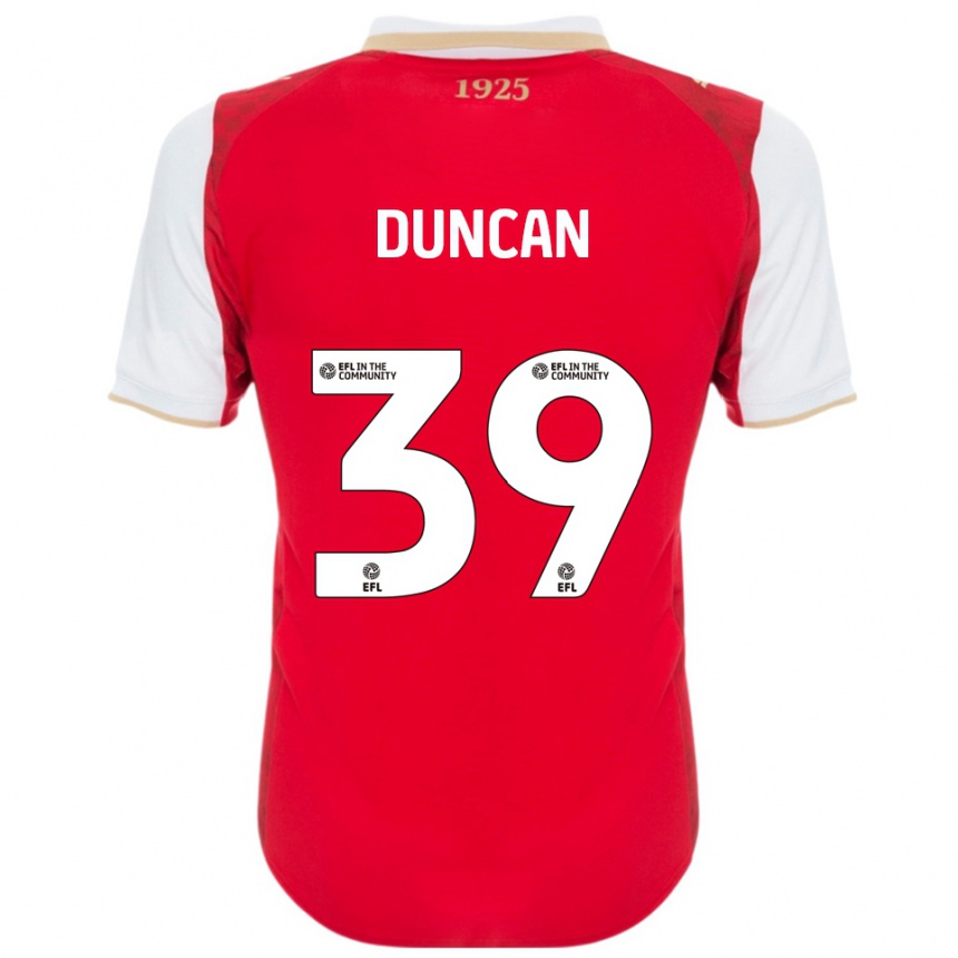 ילדים כדורגל Harrison Duncan #39 אדום לבן ג'רזי ביתית 2025/26