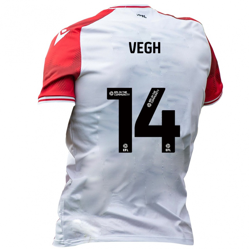 ילדים כדורגל Harvey Vegh #14 לבן אדום ג'רזי ביתית 2025/26