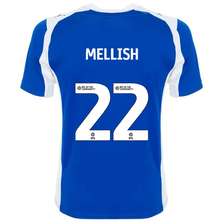 ילדים כדורגל ג'ון מליש #22 כחול לבן ג'רזי ביתית 2025/26