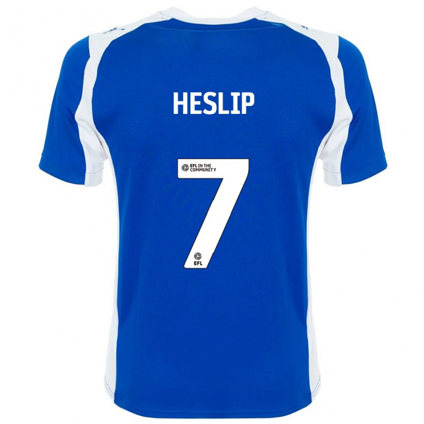 ילדים כדורגל Laura Heslip #7 כחול לבן ג'רזי ביתית 2025/26