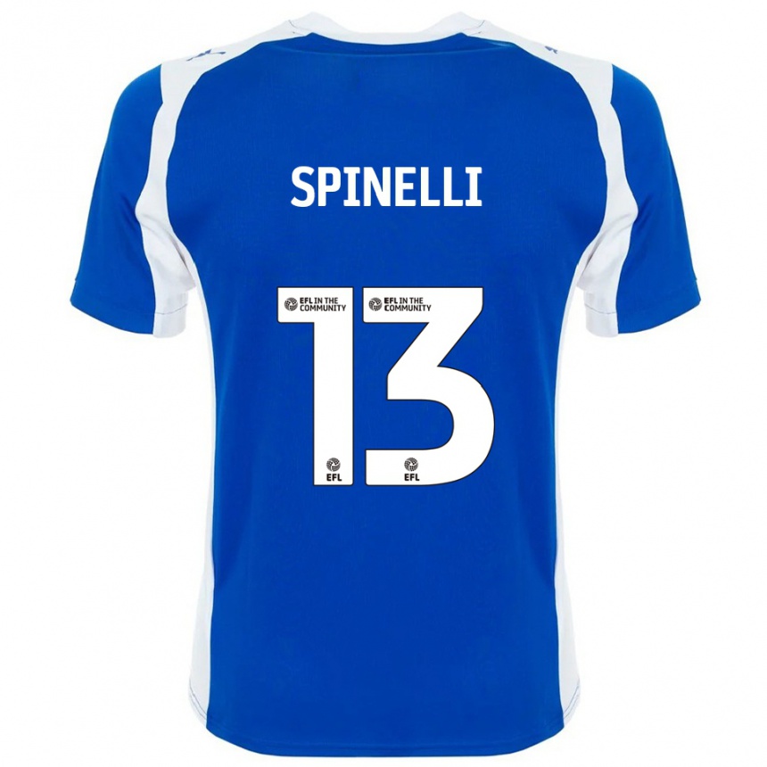 ילדים כדורגל מטאו ספינלי #13 כחול לבן ג'רזי ביתית 2025/26