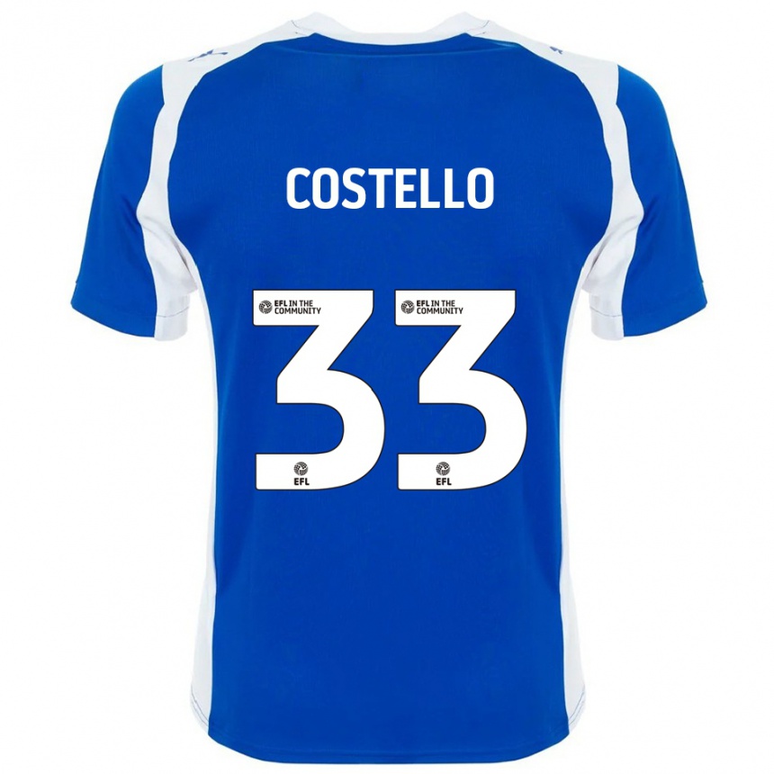 ילדים כדורגל Tom Costello #33 כחול לבן ג'רזי ביתית 2025/26