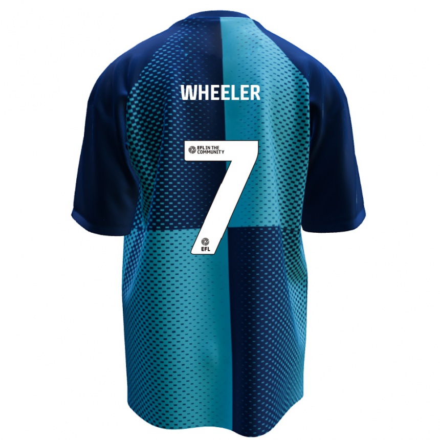 ילדים כדורגל David Wheeler #7 כחול תכלת ג'רזי ביתית 2025/26