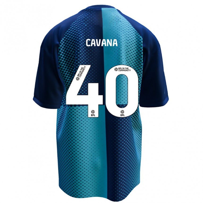 ילדים כדורגל Max Cavana #40 כחול תכלת ג'רזי ביתית 2025/26