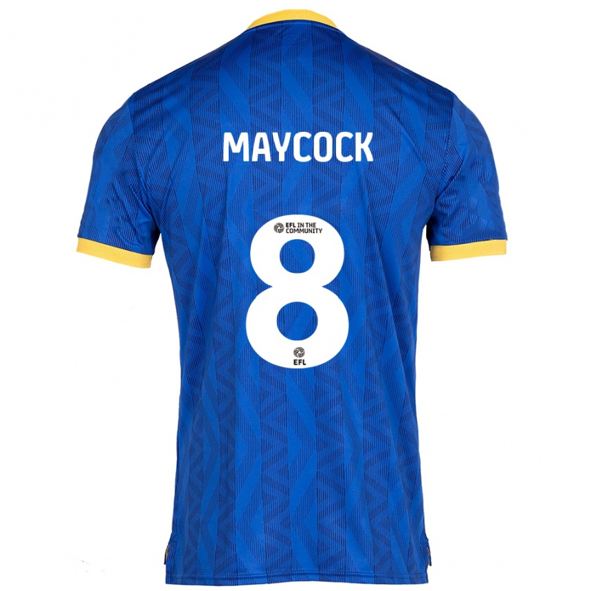 ילדים כדורגל קאלום מייקוק #8 כחול נייבי צהוב ג'רזי ביתית 2025/26