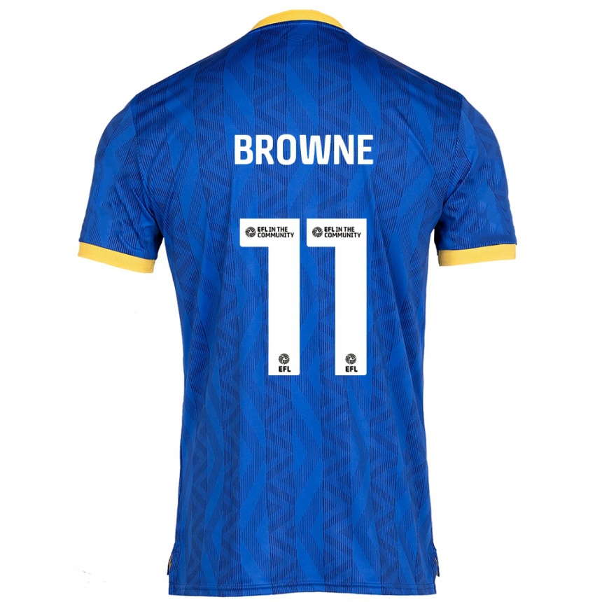 ילדים כדורגל Marcus Browne #11 כחול נייבי צהוב ג'רזי ביתית 2025/26