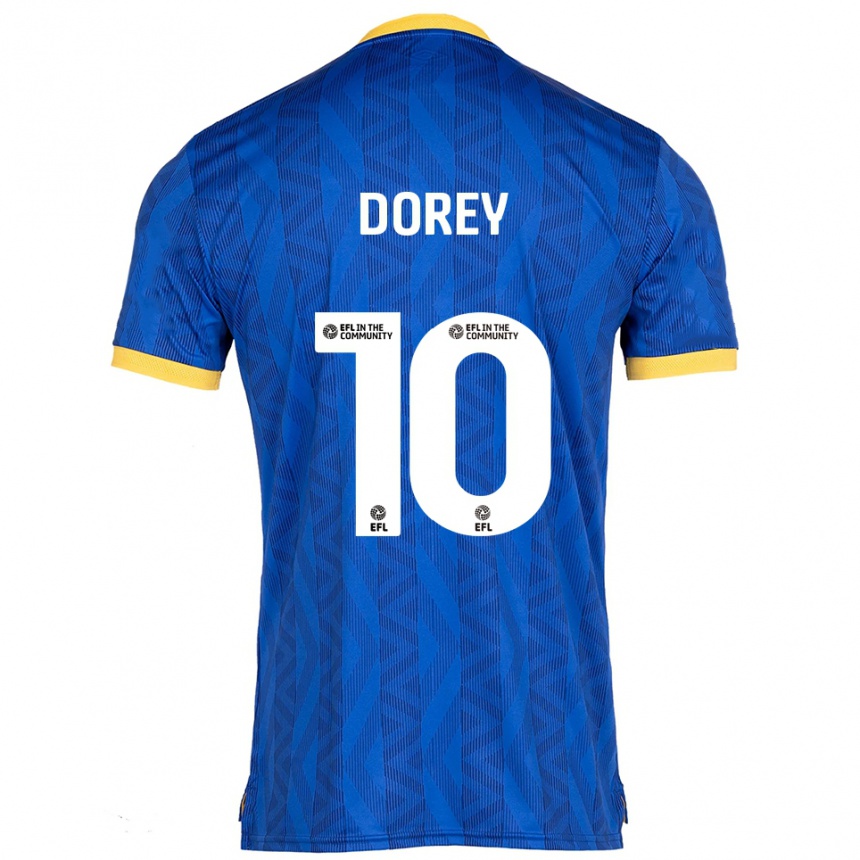 ילדים כדורגל Ellie Dorey #10 כחול נייבי צהוב ג'רזי ביתית 2025/26