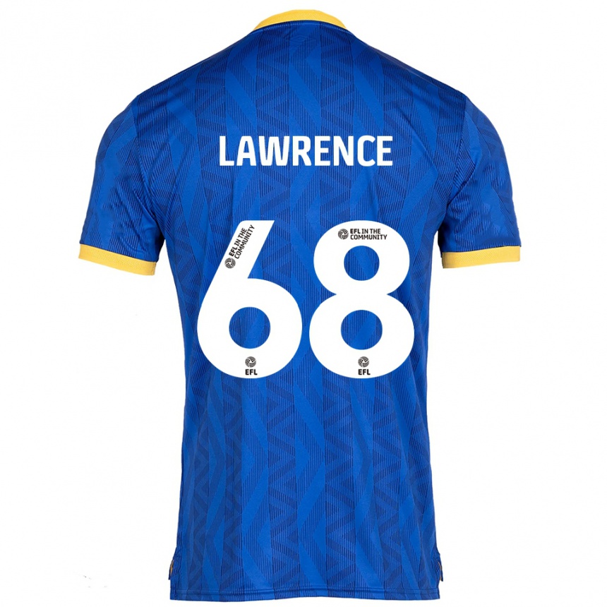ילדים כדורגל Jake Lawrence #68 כחול נייבי צהוב ג'רזי ביתית 2025/26
