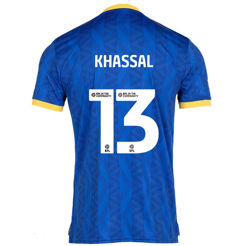 ילדים כדורגל Cherelle Khassal #13 כחול נייבי צהוב ג'רזי ביתית 2025/26