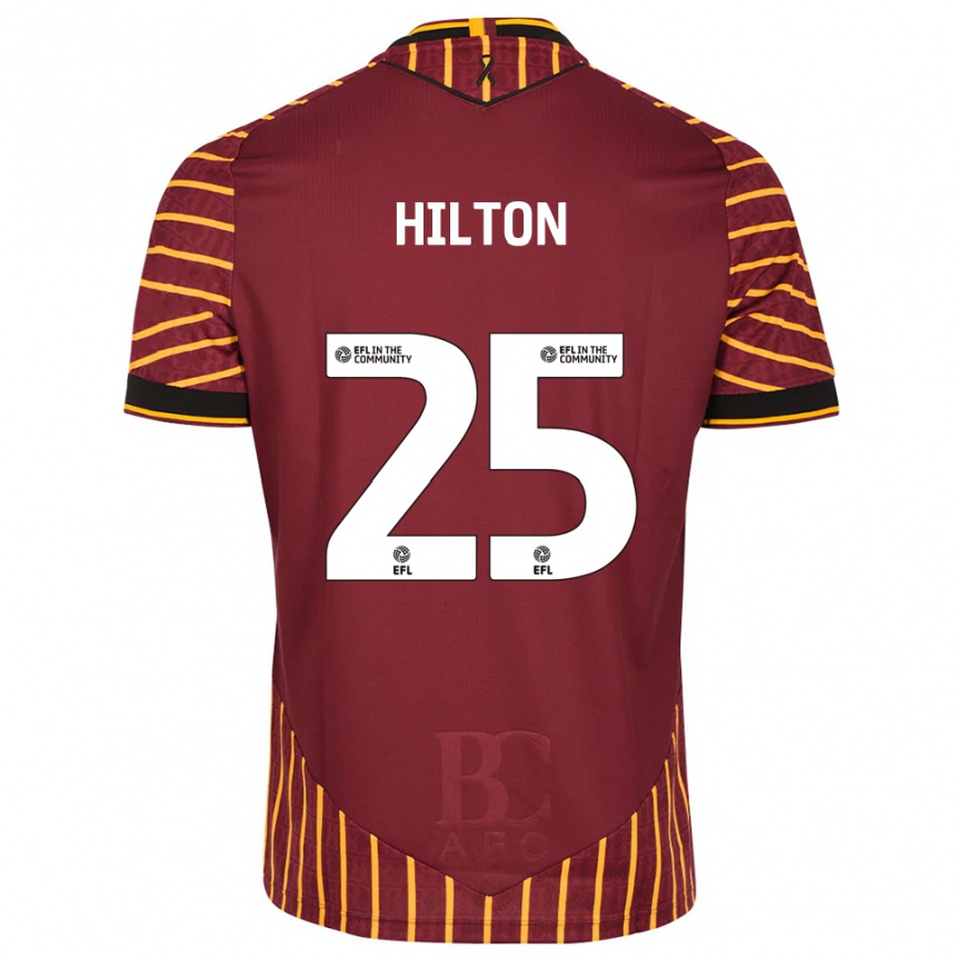 ילדים כדורגל ג׳ו הילטון #25 כתום בורדו ג'רזי ביתית 2025/26 ילדים כדורגל ג׳ו הילטון #25 כתום בורדו ג'רזי ביתית 2025/26