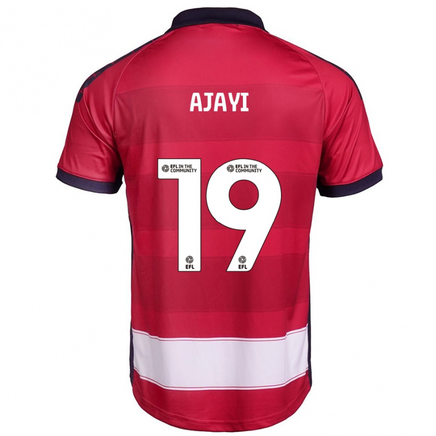 ילדים כדורגל דמולה אג'אי #19 אדום לבן ג'רזי ביתית 2025/26