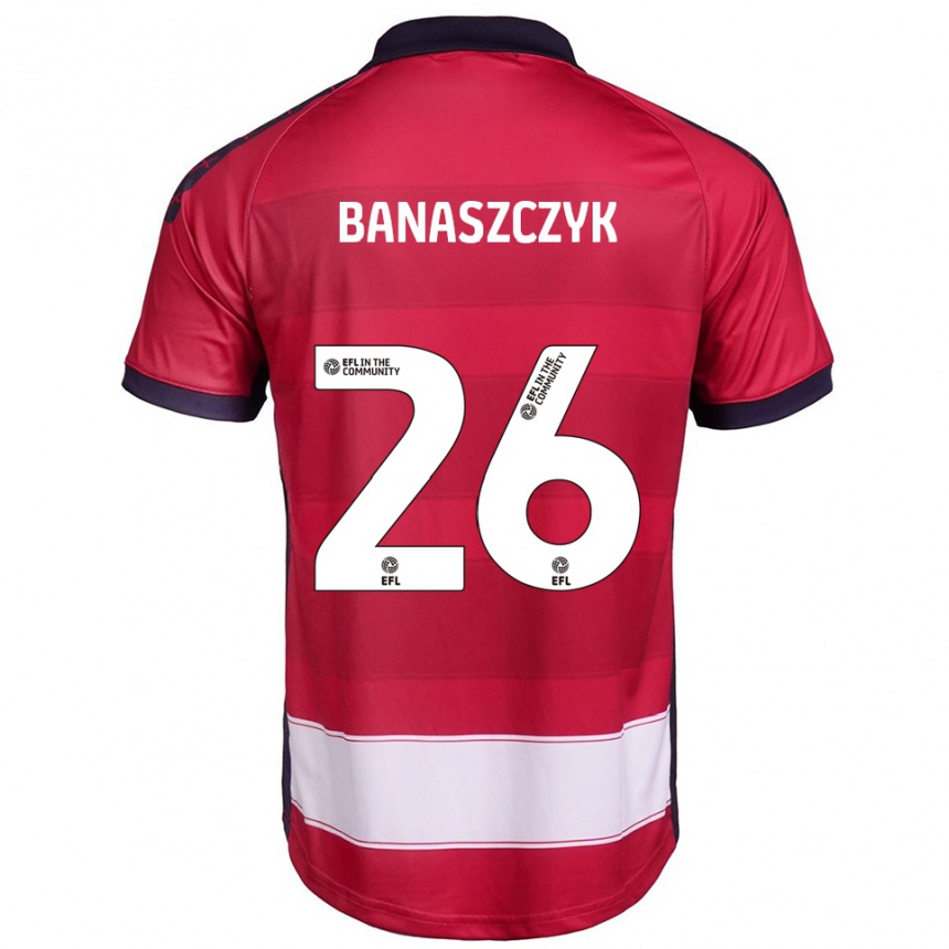 ילדים כדורגל Natalie Banaszczyk #26 אדום לבן ג'רזי ביתית 2025/26