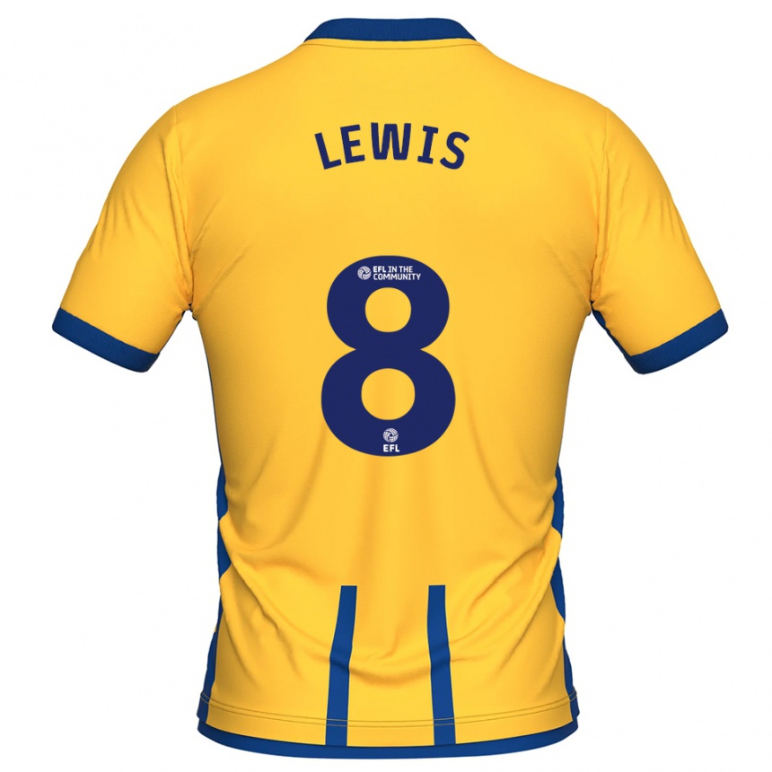 ילדים כדורגל Aaron Lewis #8 צהוב כחול ג'רזי ביתית 2025/26