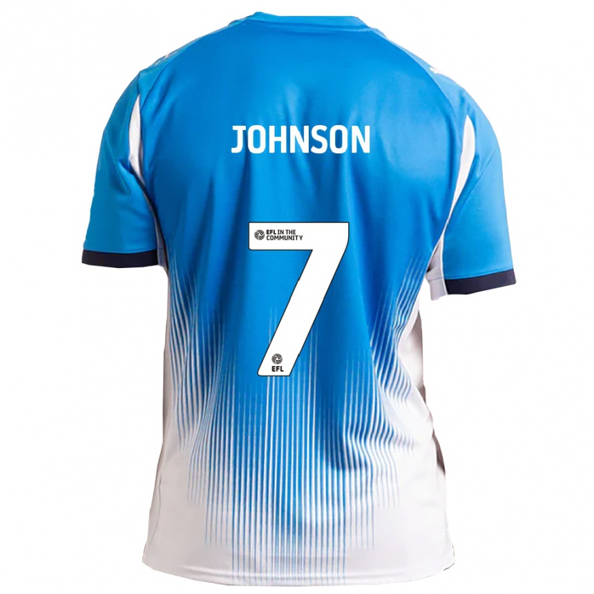 ילדים כדורגל Harry Johnson #7 כחול לבן ג'רזי ביתית 2025/26