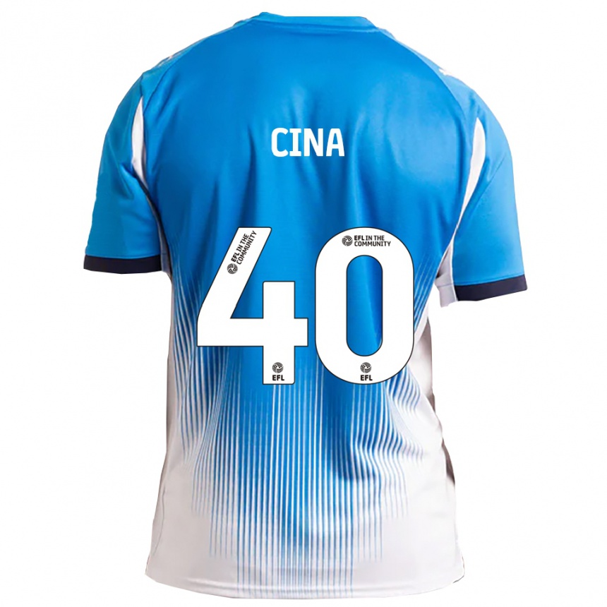 ילדים כדורגל ברונו סינה #40 כחול לבן ג'רזי ביתית 2025/26