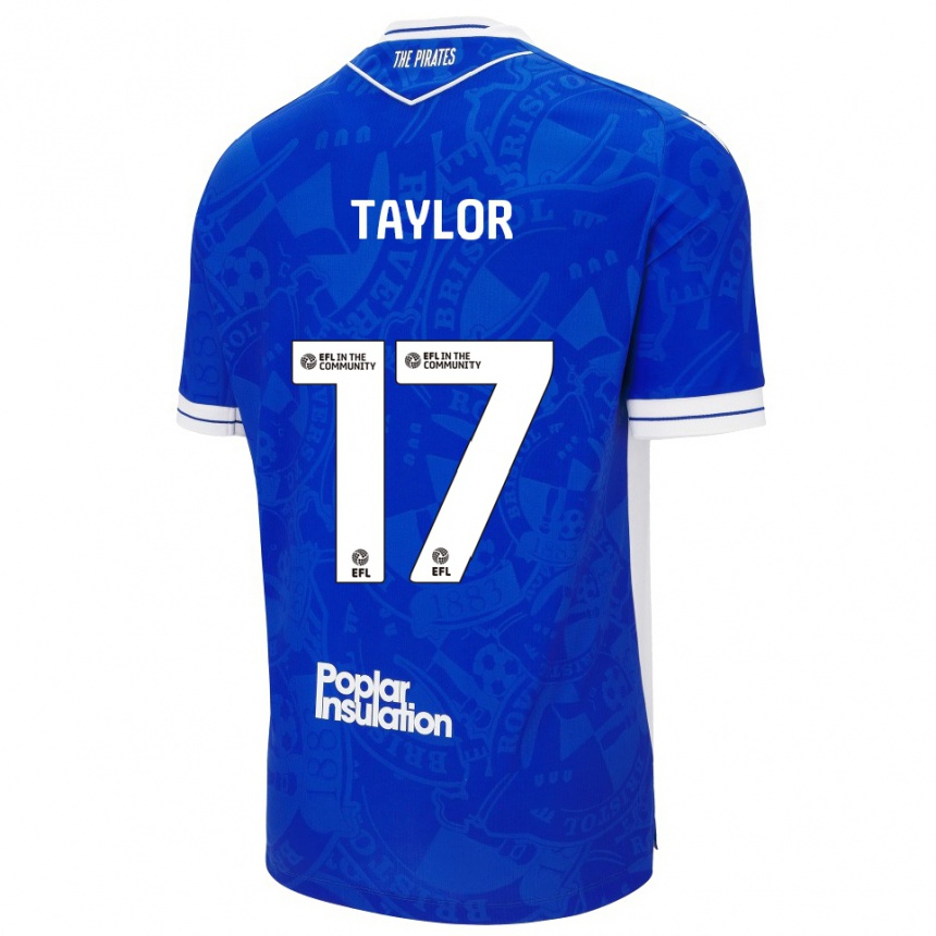 ילדים כדורגל קונור טיילור #17 כחול לבן ג'רזי ביתית 2025/26