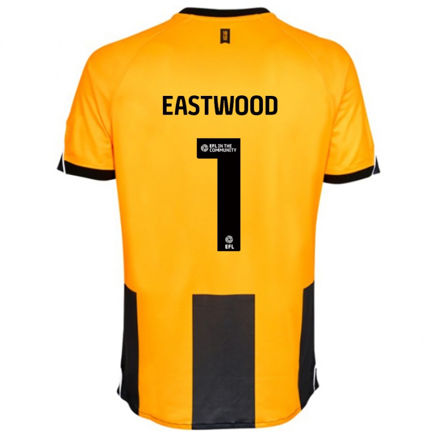 ילדים כדורגל ג'ייק איסטווד #1 כתום שחור ג'רזי ביתית 2025/26