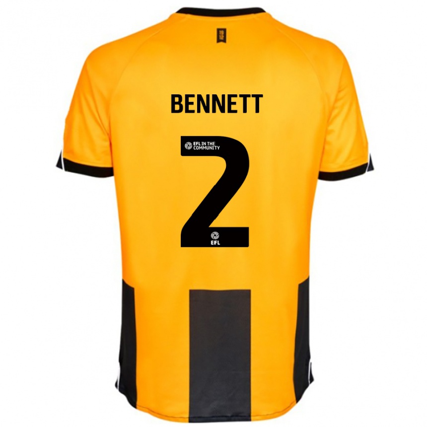 ילדים כדורגל ליאם בנט #2 כתום שחור ג'רזי ביתית 2025/26