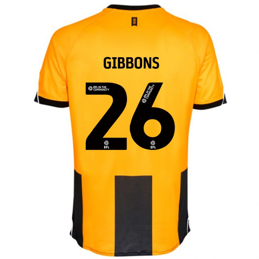 ילדים כדורגל ג'יימס גיבונס #26 כתום שחור ג'רזי ביתית 2025/26