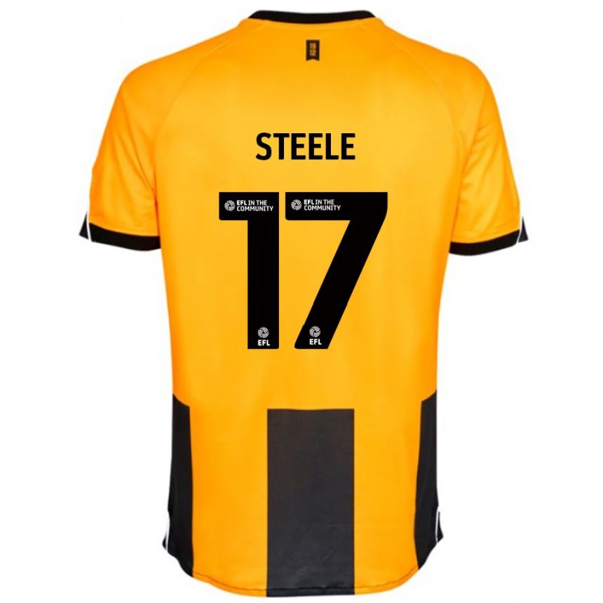 ילדים כדורגל Fran Steele #17 כתום שחור ג'רזי ביתית 2025/26 ילדים כדורגל Fran Steele #17 כתום שחור ג'רזי ביתית 2025/26