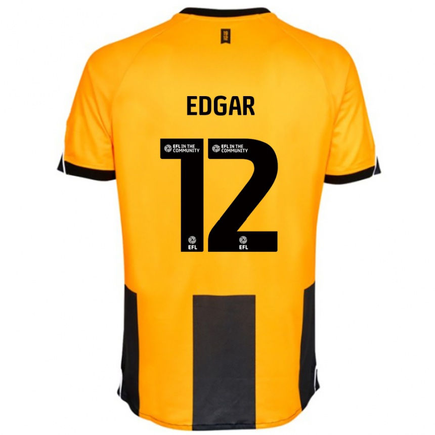 ילדים כדורגל Sammy Edgar #12 כתום שחור ג'רזי ביתית 2025/26