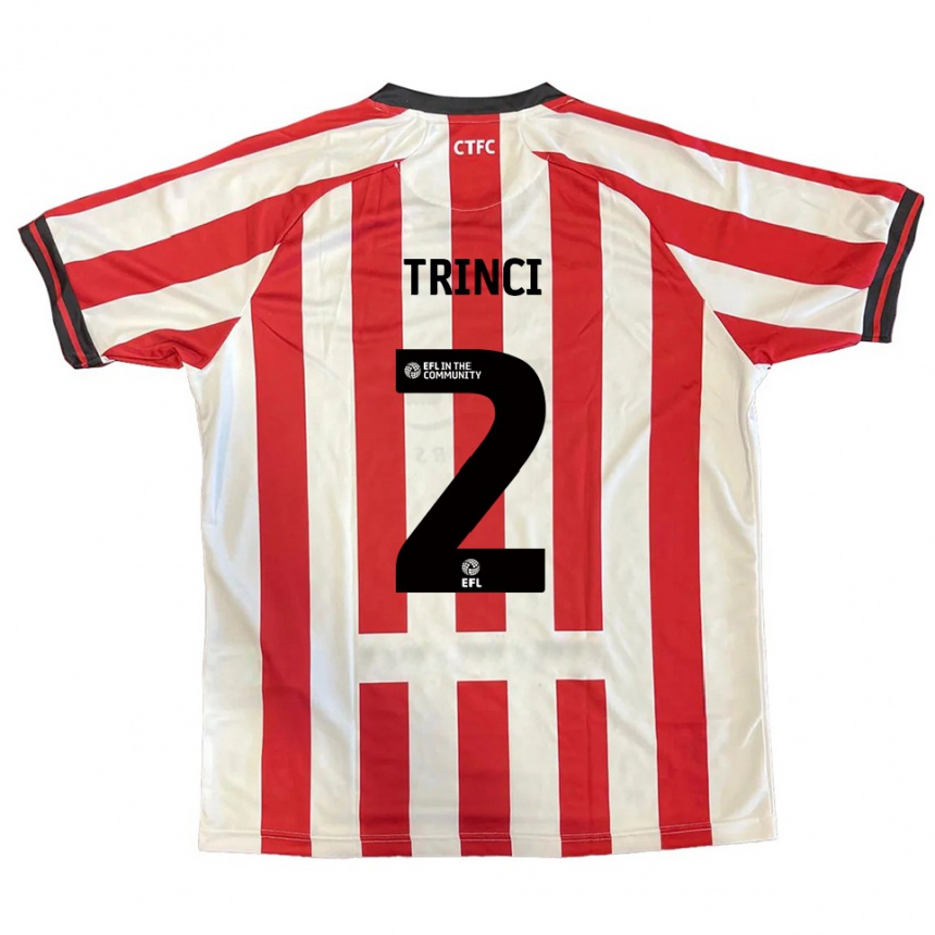 ילדים כדורגל אנאיס טרינסי #2 אדום לבן שחור ג'רזי ביתית 2025/26