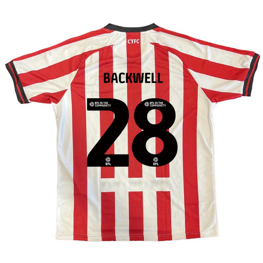 ילדים כדורגל טומי ג׳ורג׳ באקוול #28 אדום לבן שחור ג'רזי ביתית 2025/26