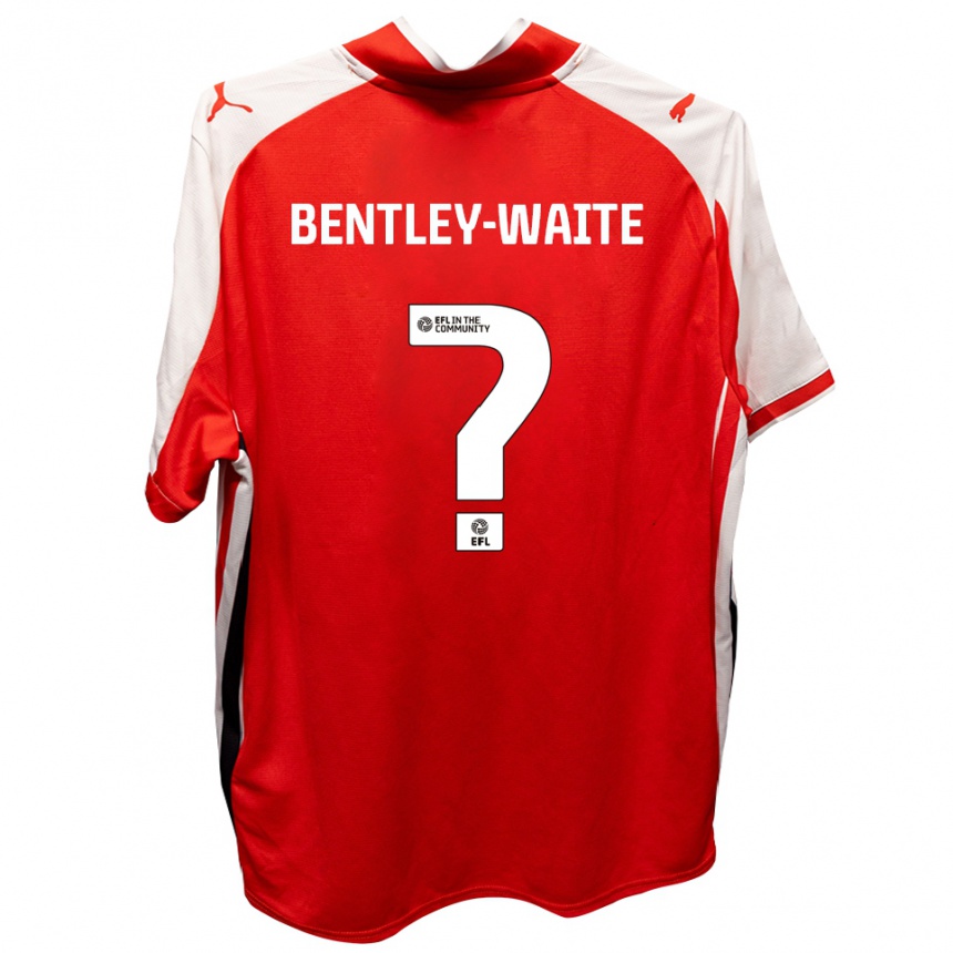 ילדים כדורגל תומס בנטלי-וייט #0 אדום לבן ג'רזי ביתית 2025/26