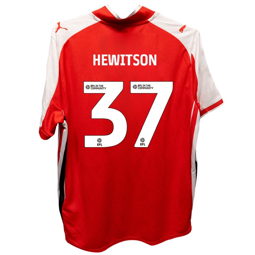 ילדים כדורגל לוק יואיסון #37 אדום לבן ג'רזי ביתית 2025/26