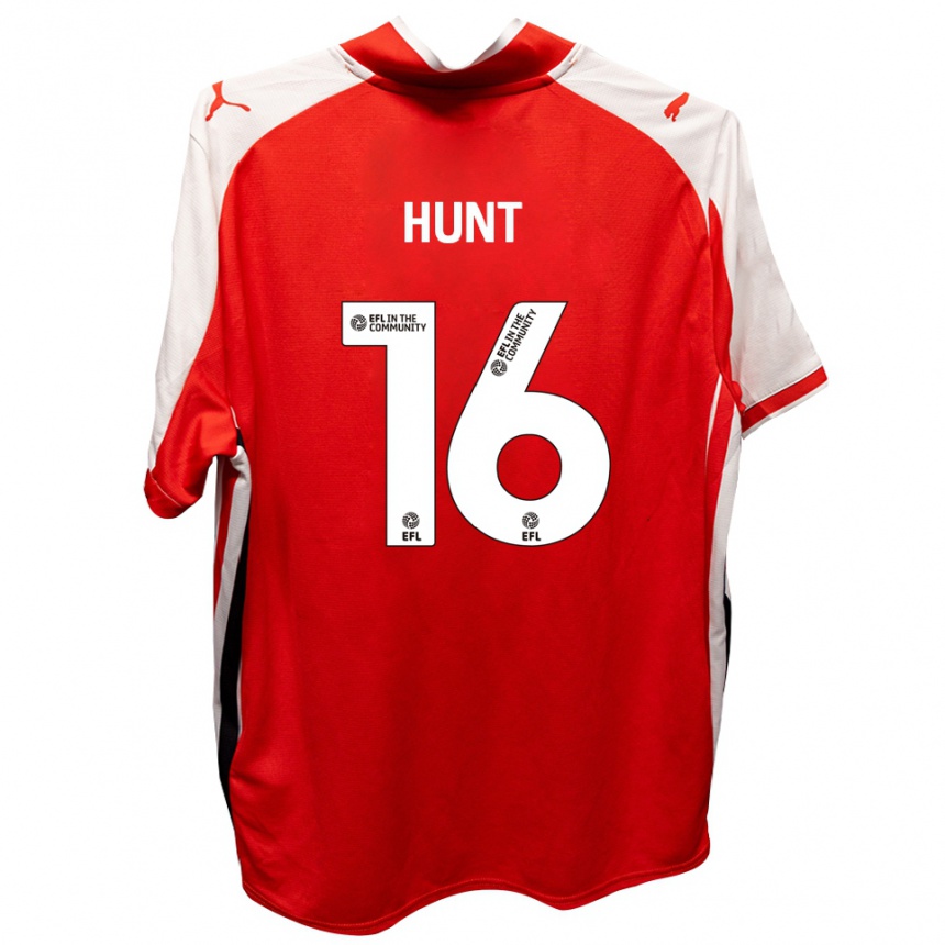 ילדים כדורגל מקנזי ג׳יימס האנט #16 אדום לבן ג'רזי ביתית 2025/26