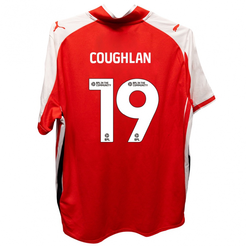 ילדים כדורגל רונאן קוגלן #19 אדום לבן ג'רזי ביתית 2025/26