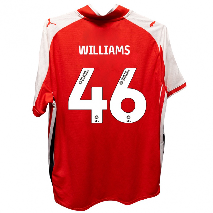 ילדים כדורגל Theo Williams #46 אדום לבן ג'רזי ביתית 2025/26