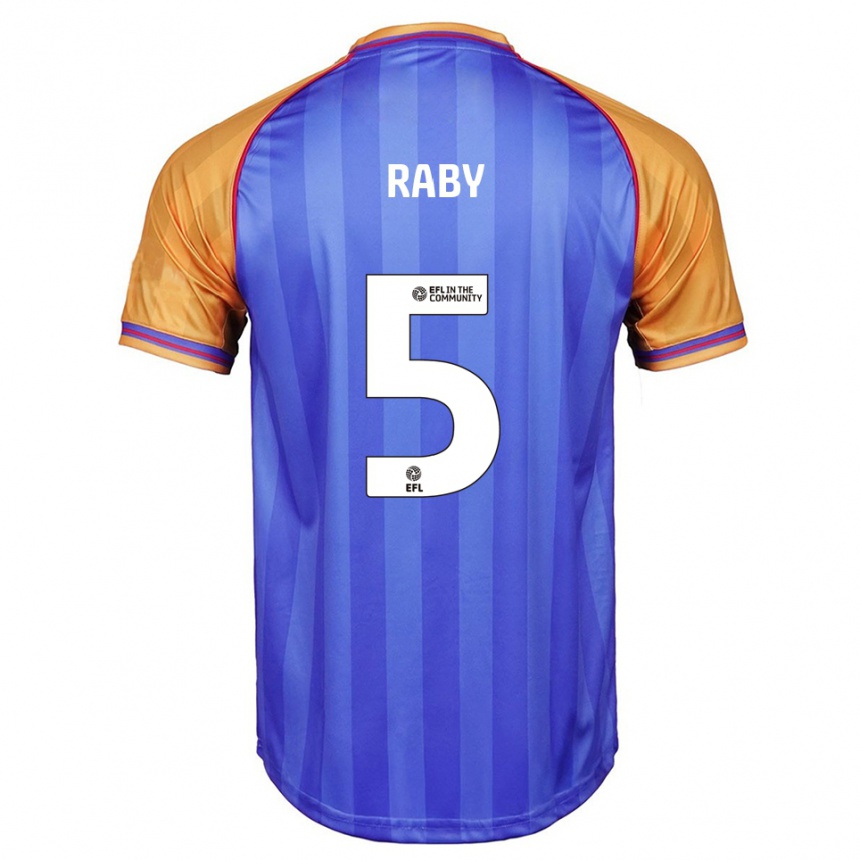 ילדים כדורגל Alice Raby #5 כחול כתום ג'רזי ביתית 2025/26