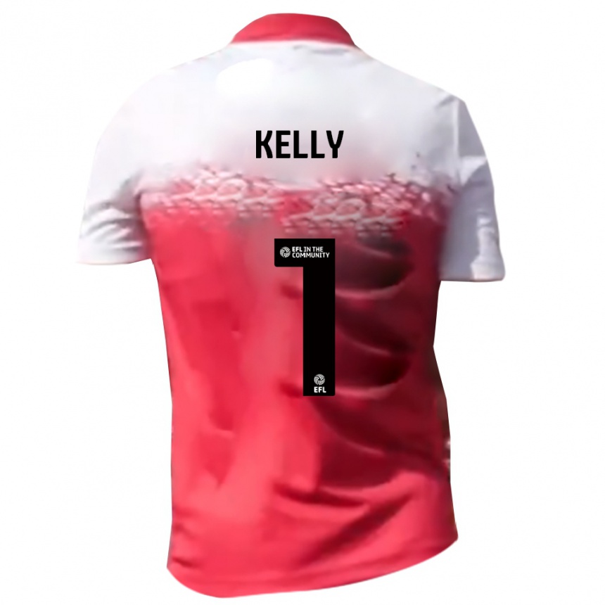 ילדים כדורגל Michael Kelly #1 אדום לבן ג'רזי ביתית 2025/26