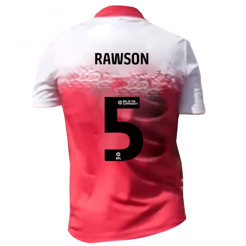 ילדים כדורגל Farrend Rawson #5 אדום לבן ג'רזי ביתית 2025/26