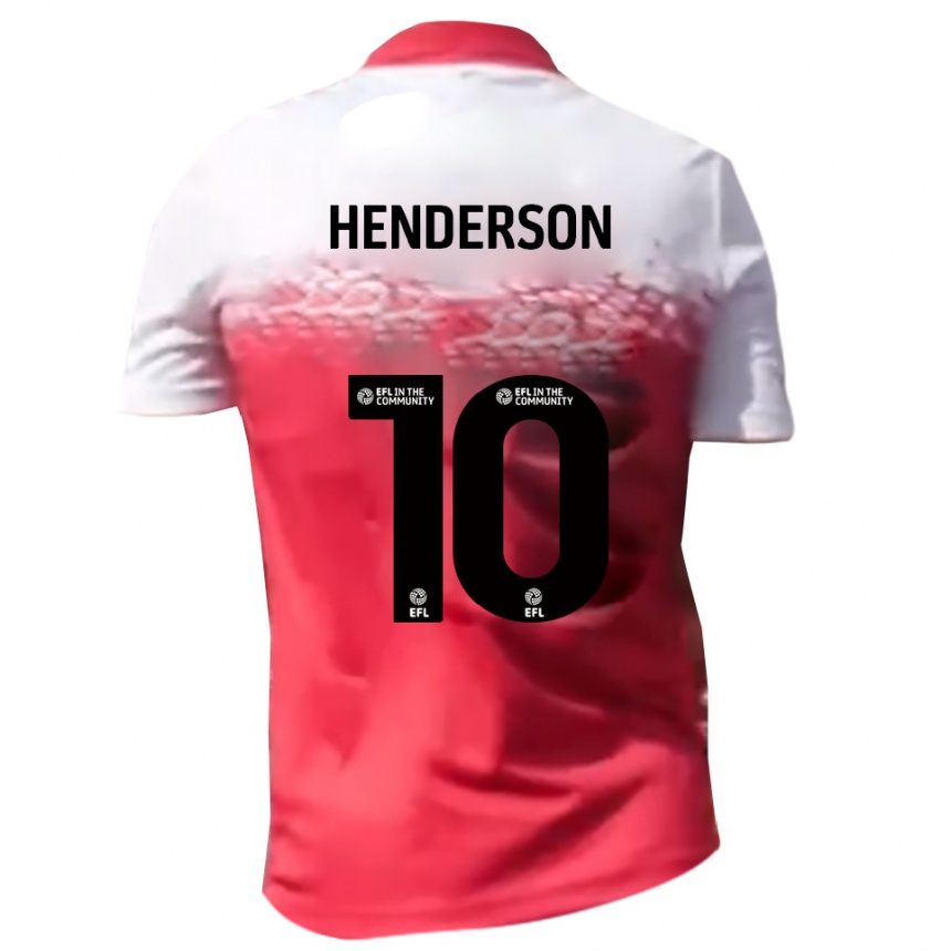 ילדים כדורגל Alex Henderson #10 אדום לבן ג'רזי ביתית 2025/26