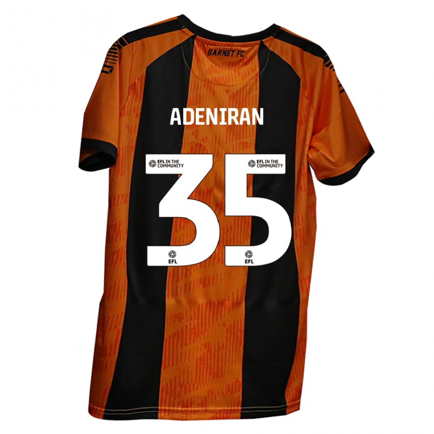 ילדים כדורגל דניס אדניראן #35 כתום שחור ג'רזי ביתית 2025/26