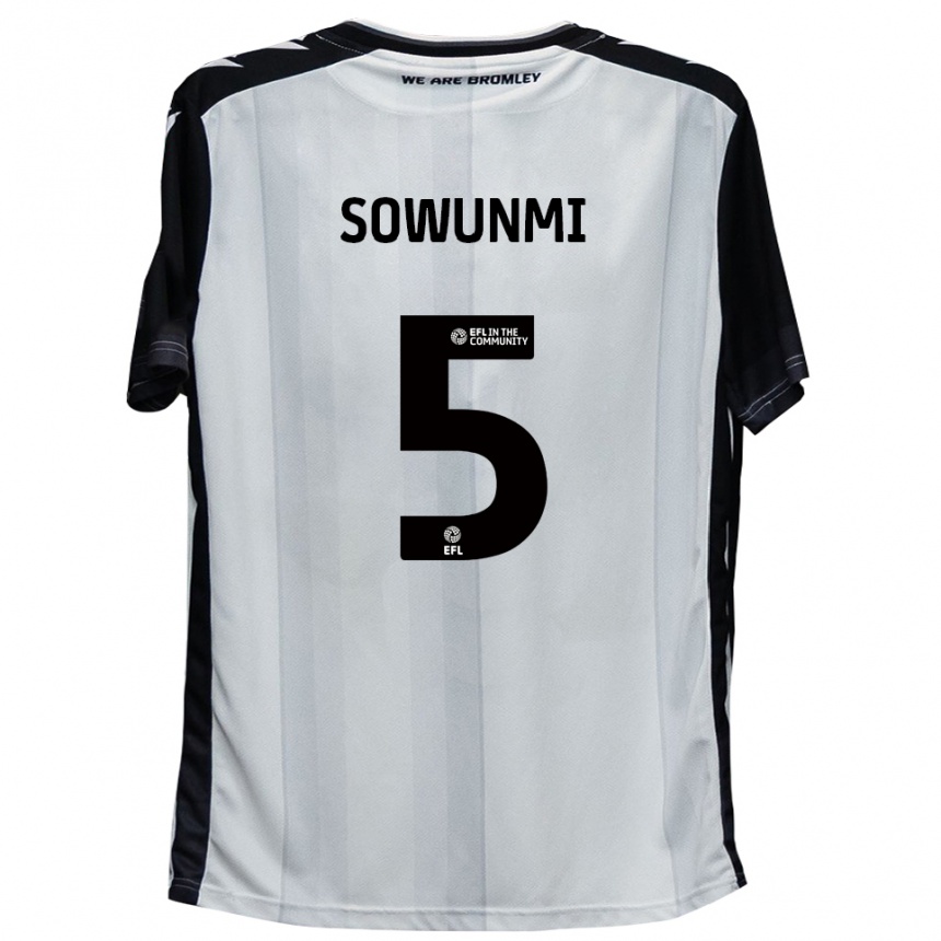 ילדים כדורגל עומר סוואנמי #5 לבן שחור ג'רזי ביתית 2025/26