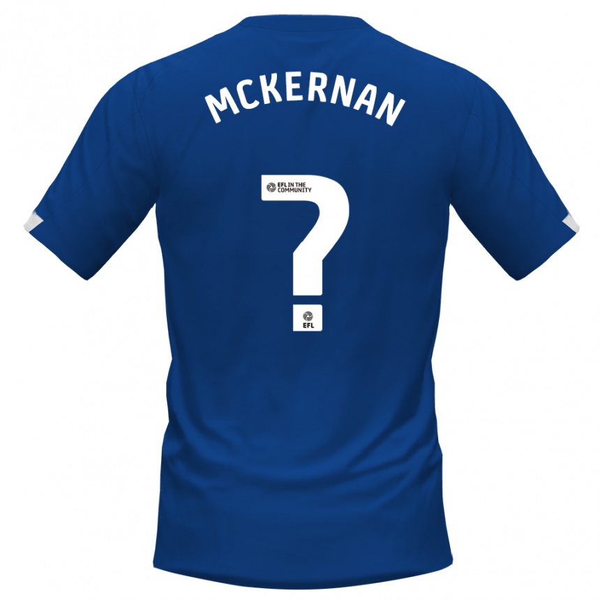 ילדים כדורגל Marcus Mckernan #0 כחול לבן ג'רזי ביתית 2025/26