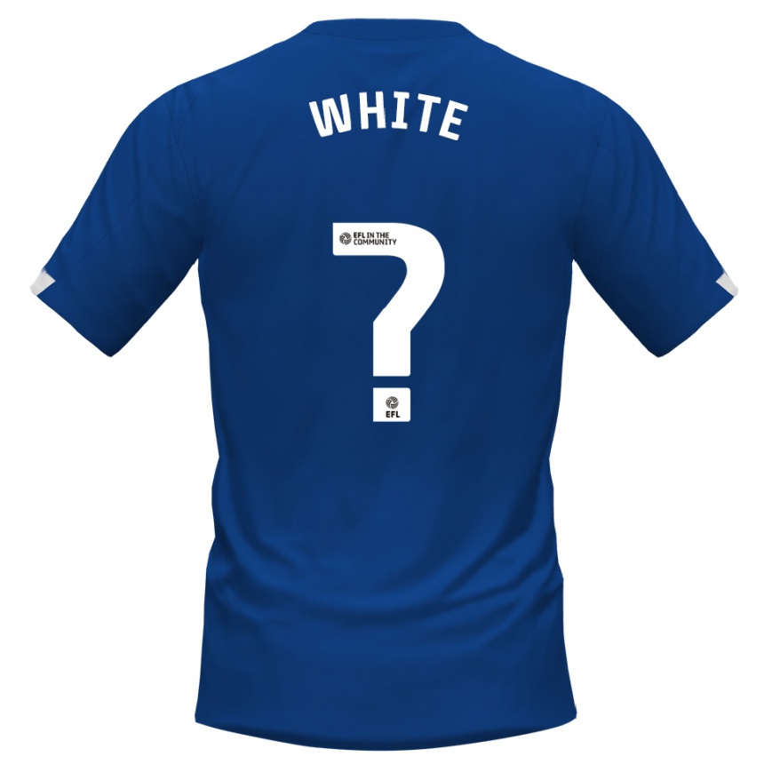 ילדים כדורגל Bobbie White #0 כחול לבן ג'רזי ביתית 2025/26