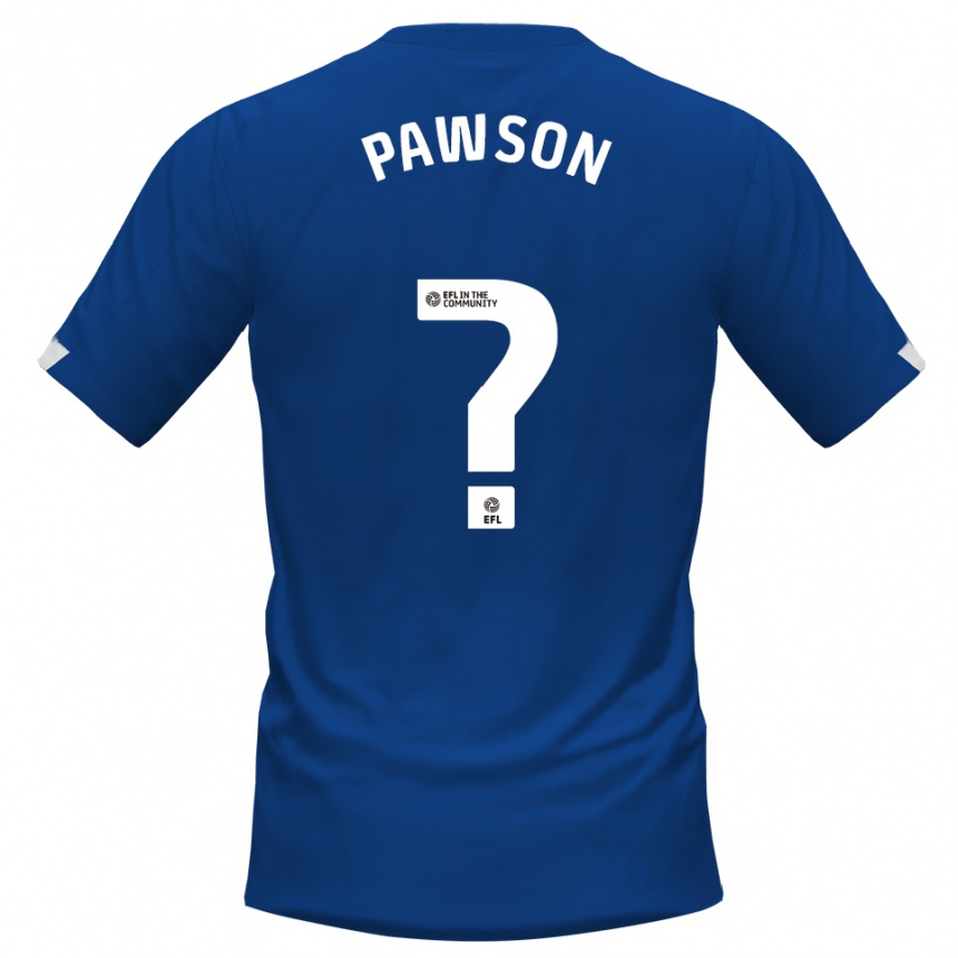 ילדים כדורגל Thomas Pawson #0 כחול לבן ג'רזי ביתית 2025/26