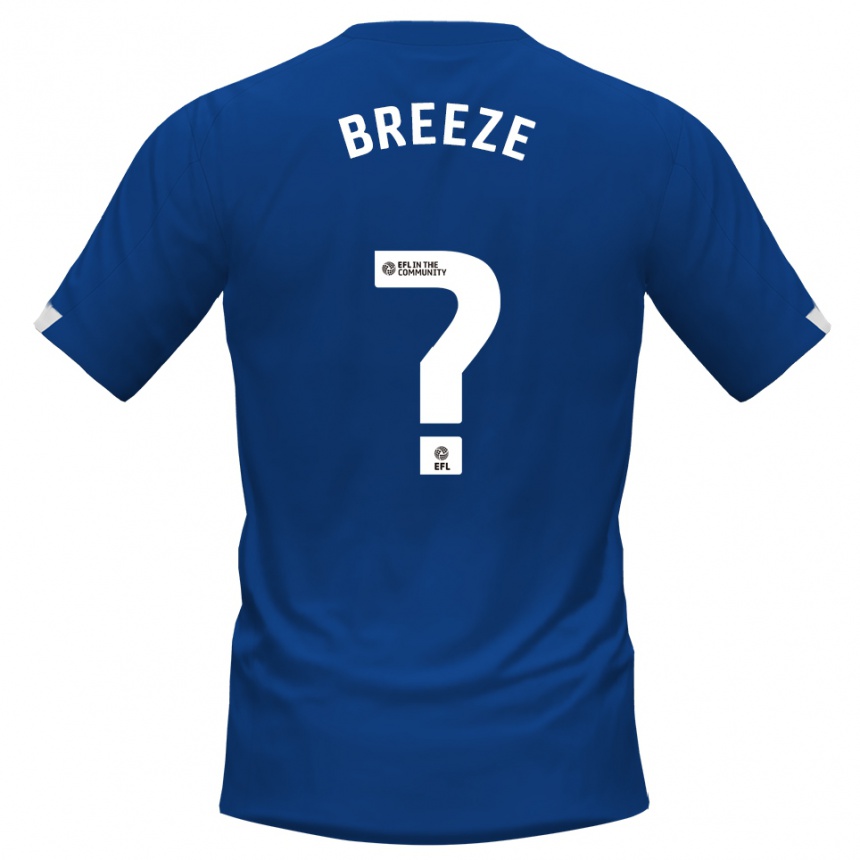 ילדים כדורגל Meghan Breeze #0 כחול לבן ג'רזי ביתית 2025/26