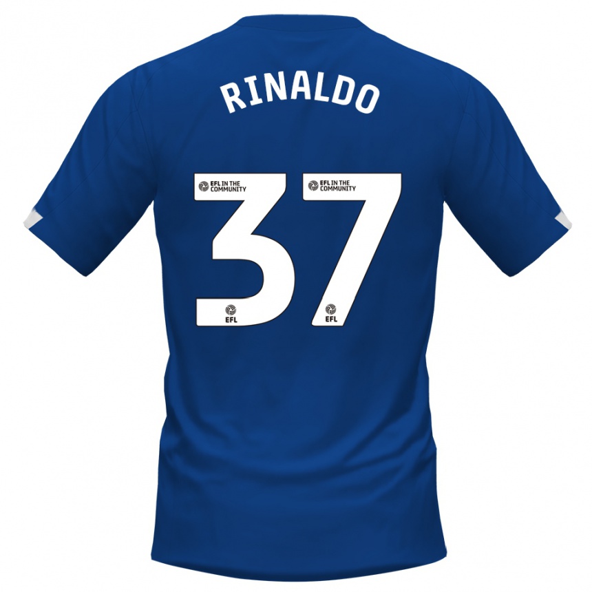 ילדים כדורגל אשטון רינאלדו #37 כחול לבן ג'רזי ביתית 2025/26