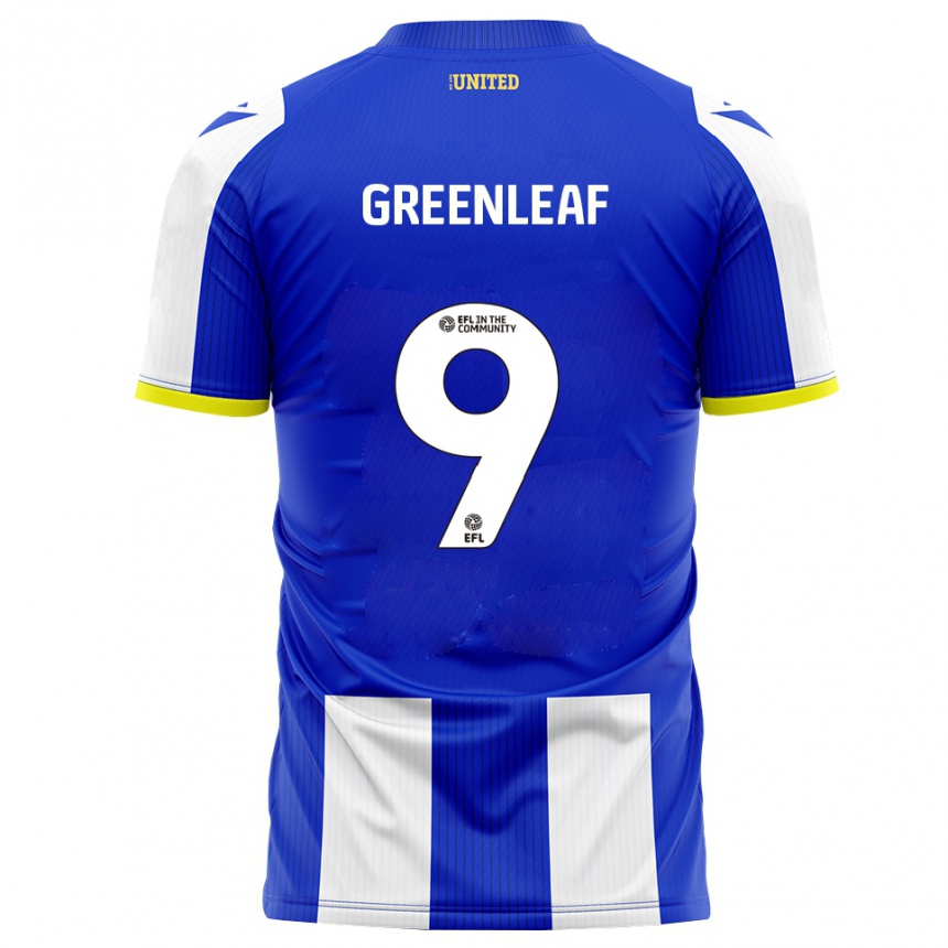 ילדים כדורגל Ruby Greenleaf #9 כחול לבן ג'רזי ביתית 2025/26