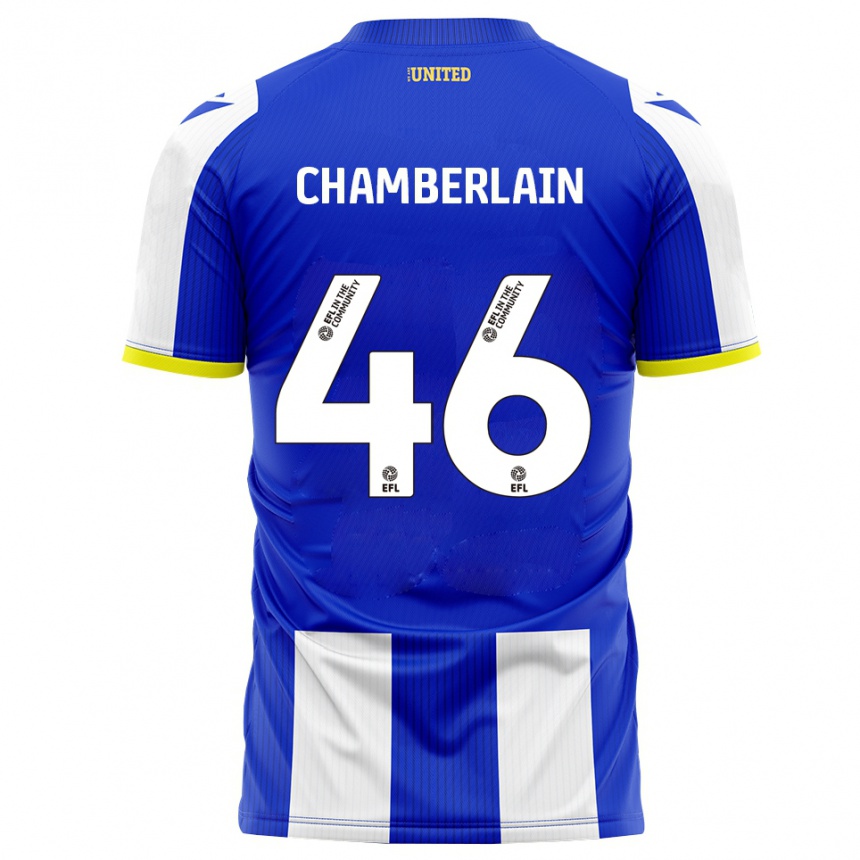 ילדים כדורגל הריסון צ׳מברליין #46 כחול לבן ג'רזי ביתית 2025/26