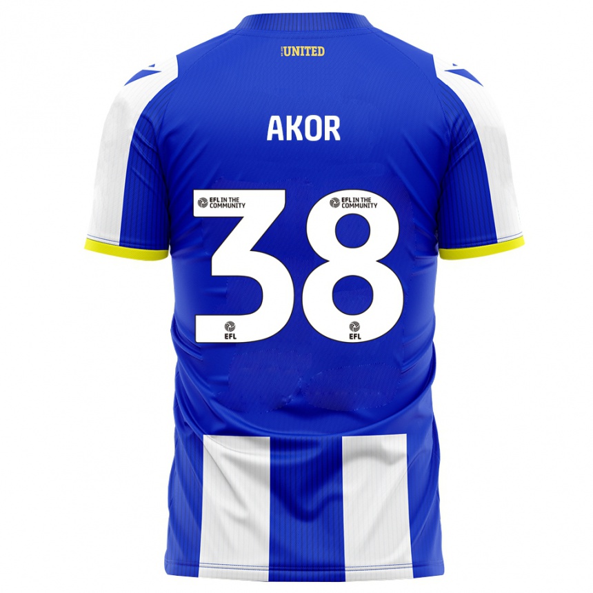 ילדים כדורגל אלקנה אקור #38 כחול לבן ג'רזי ביתית 2025/26