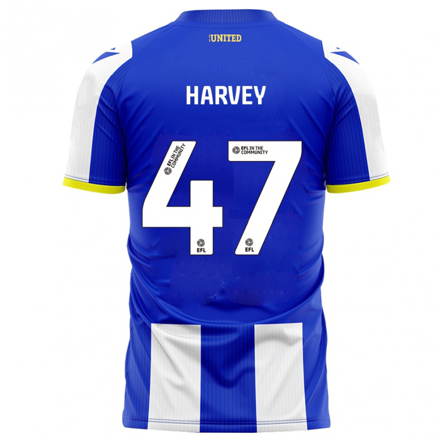 ילדים כדורגל Ronnie Harvey #47 כחול לבן ג'רזי ביתית 2025/26