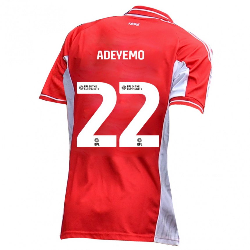 ילדים כדורגל אייד אדיימו #22 אדום לבן ג'רזי ביתית 2025/26