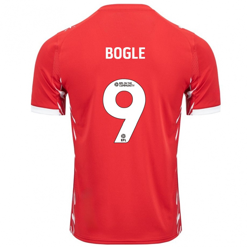 ילדים כדורגל עומר בוגל #9 אדום לבן ג'רזי ביתית 2025/26