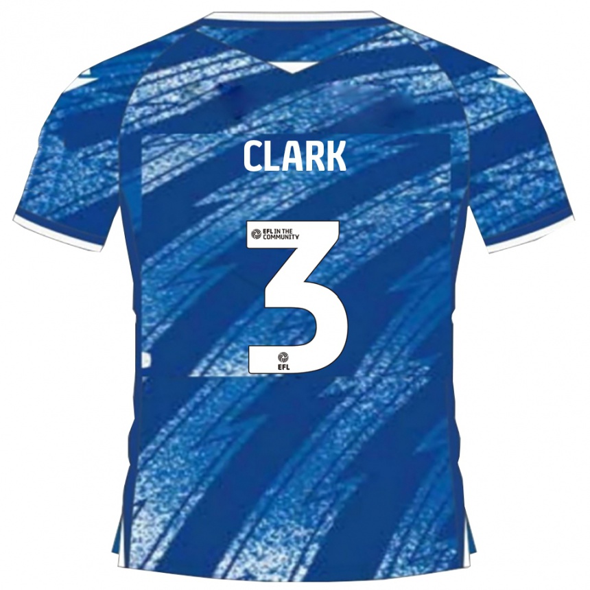 ילדים כדורגל מקס קלארק #3 כחול לבן ג'רזי ביתית 2025/26